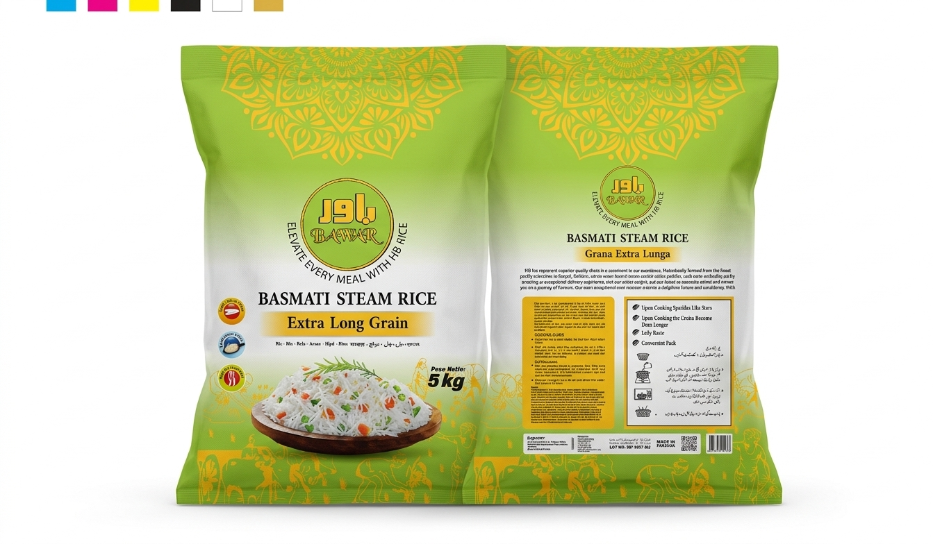 Basmati Steam Rice 5kg (4 pcs per bag) - Image 3